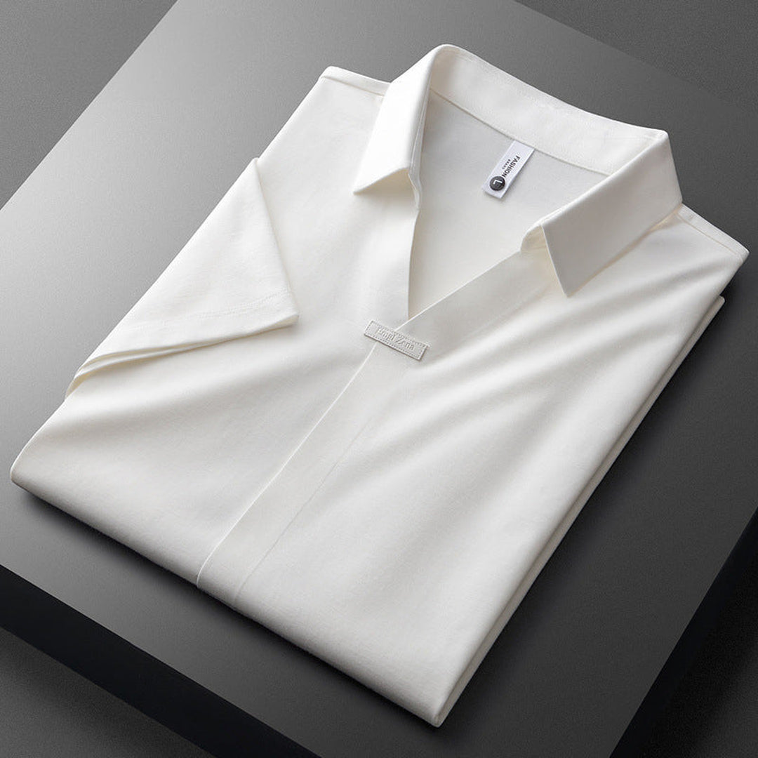Men's Cotton-Silk Polo Shirt – Office to Weekend Versatility