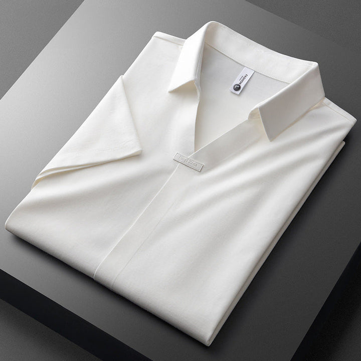 Men's Cotton-Silk Polo Shirt – Office to Weekend Versatility