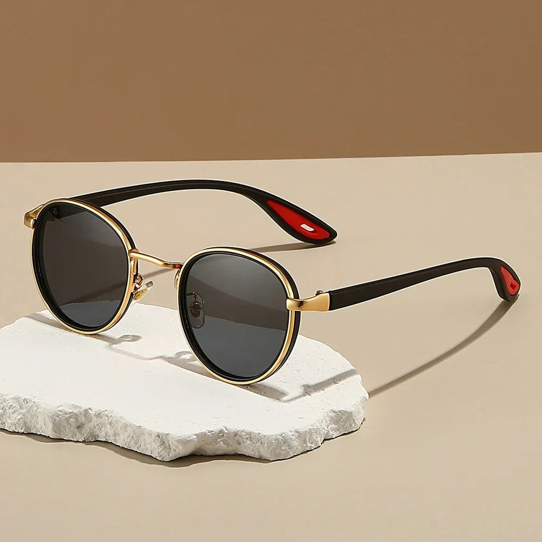 Men's Round Metal Sunglasses – UV400 Retro Everyday Shades