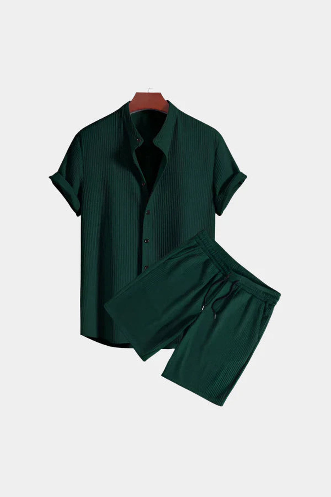 Massimo Men's Ribbed Shirt & Shorts Set – Easy Summer Co-ord