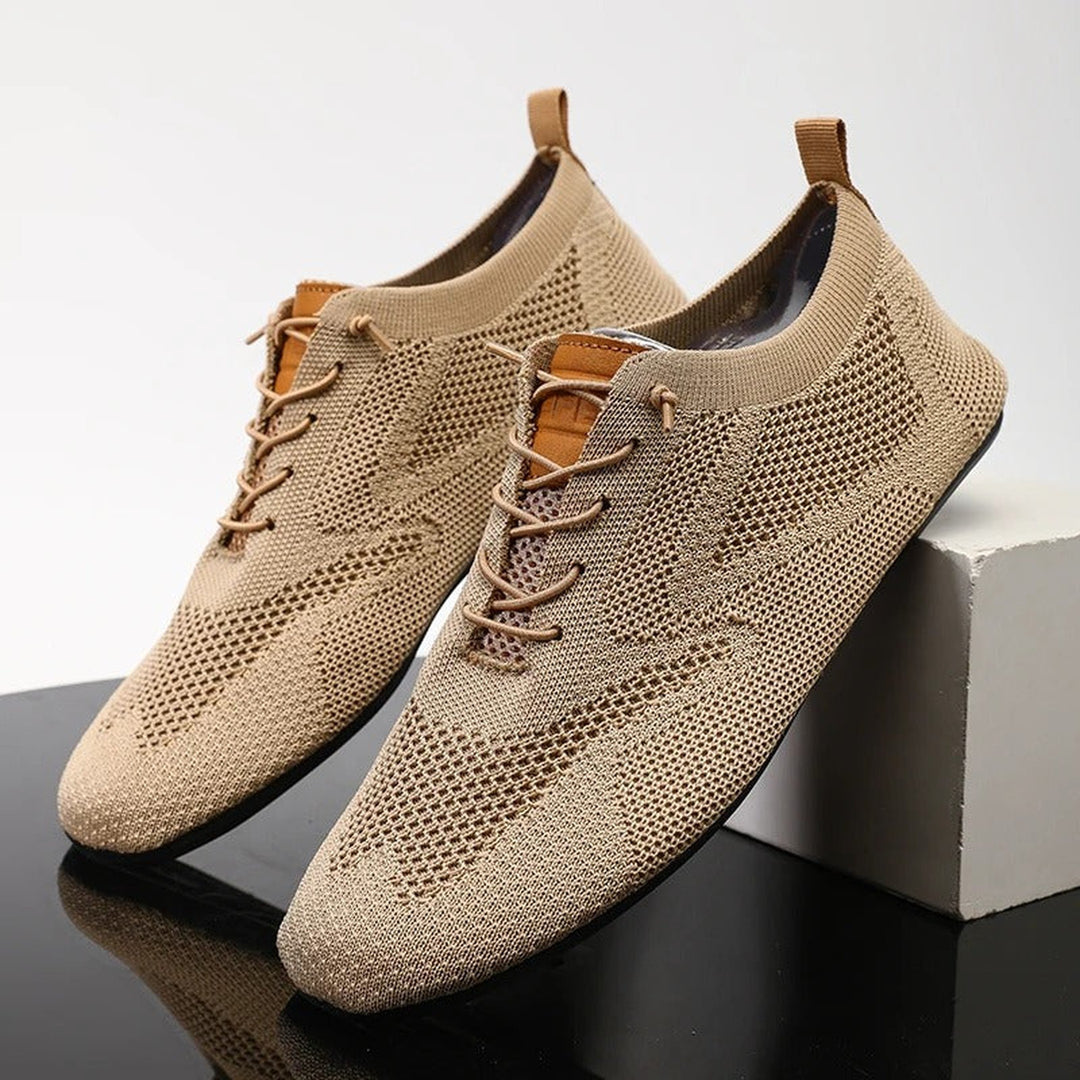 Men's Mesh Knit Slip-On Trainers – Lightweight Comfort