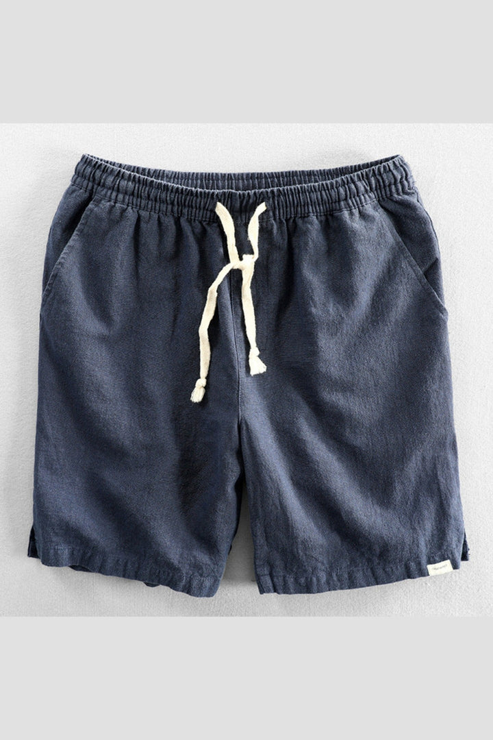 Men's Cotton-Linen Shorts – Drawstring Weekend Comfort