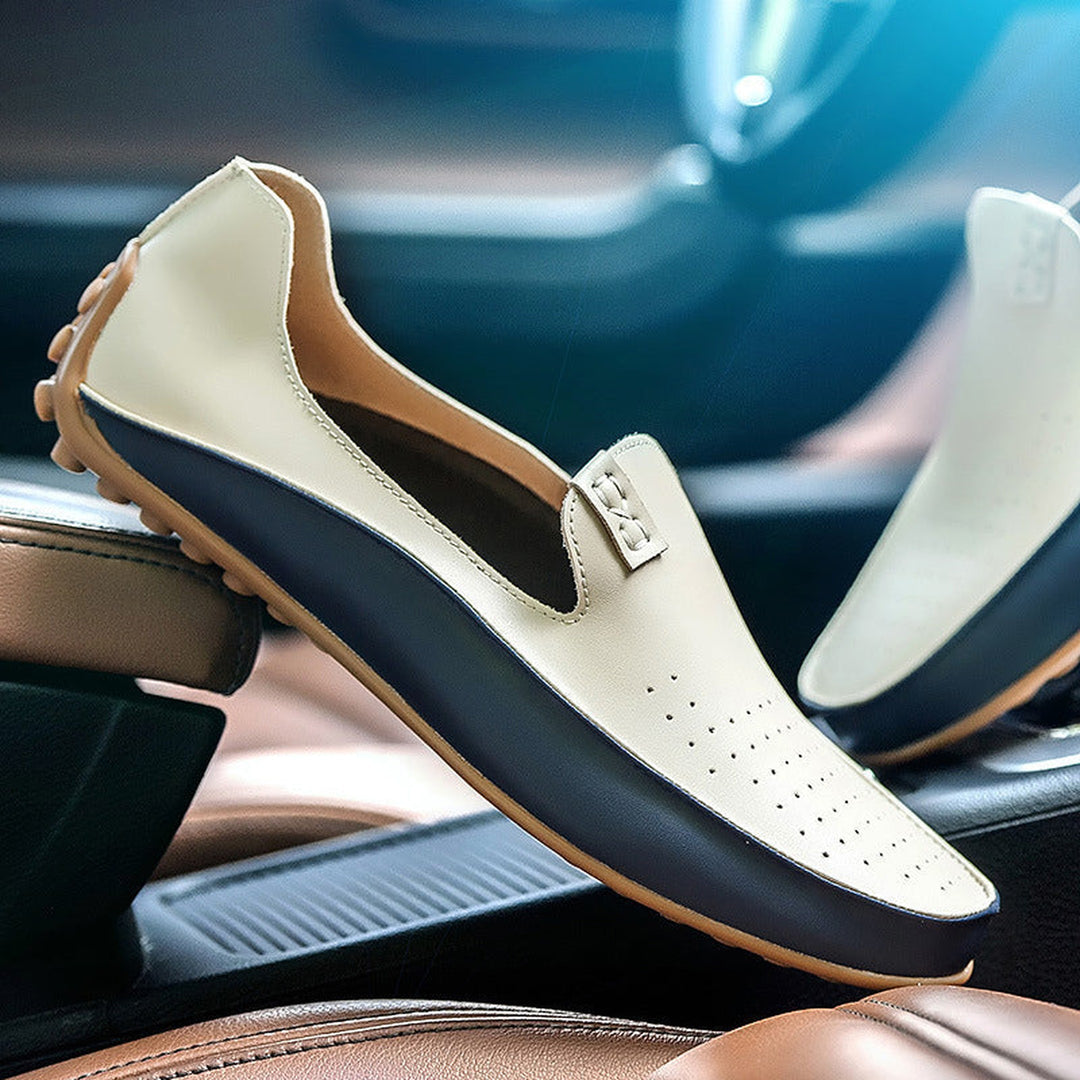 Men's Perforated Driving Loafers – Lightweight Slip-On Shoes