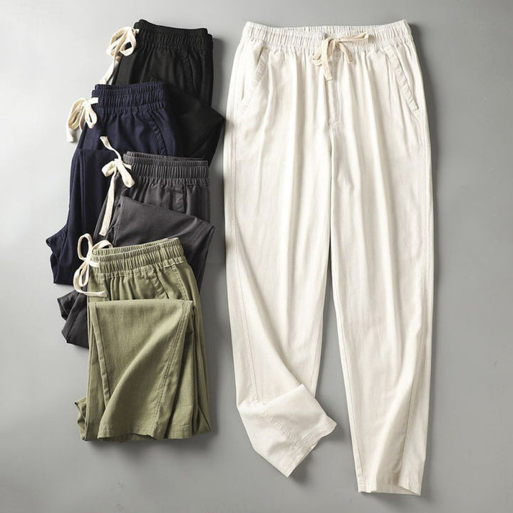 Men's Cotton Drawstring Trousers – Lightweight Everyday Comfort