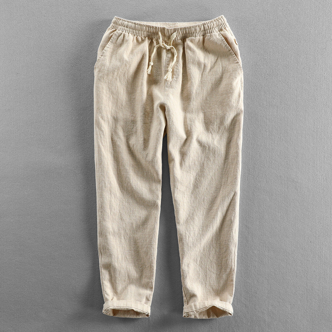 Men's Linen Drawstring Trousers – Relaxed Summer Tailoring