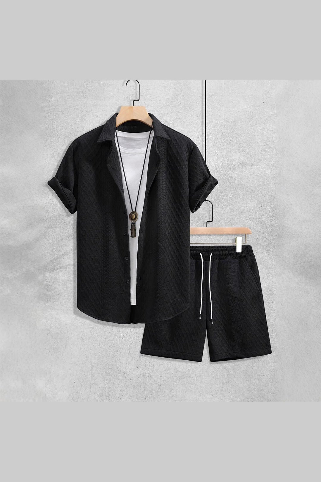 Men's Lightweight Casual Co-ord Set – Matching Shirt and Shorts