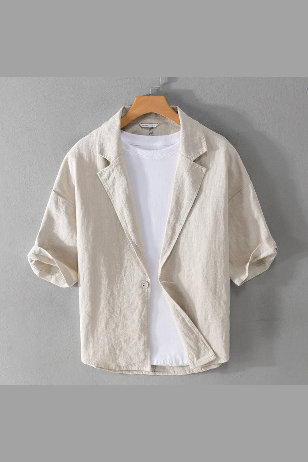 Men's Linen Blend Summer Blazer – Relaxed Tailored Jacket