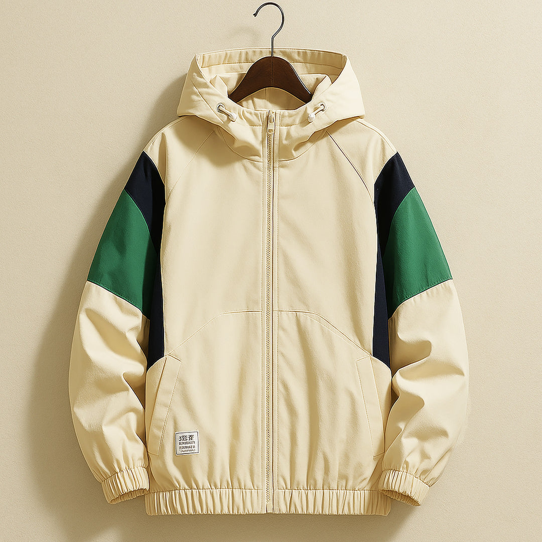 Men's Lightweight Hooded Windbreaker – Water-Resistant Jacket