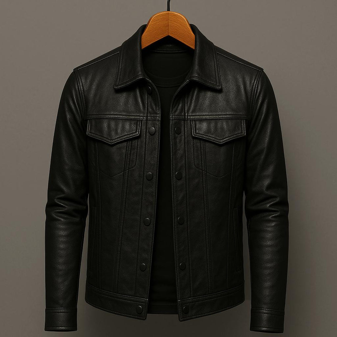 Men's Genuine Leather Jacket – Sleek Tailored Everyday Layer