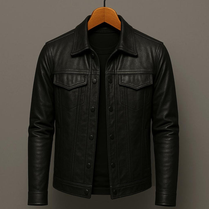 Men's Genuine Leather Jacket – Sleek Tailored Everyday Layer
