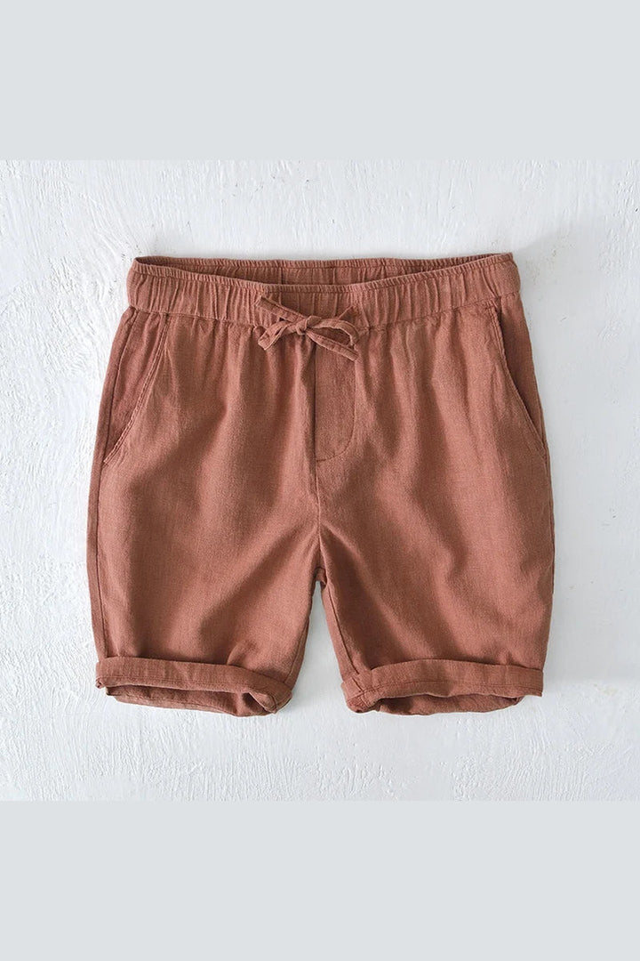 Men's Linen Blend Shorts – Relaxed Drawstring Summer Shorts