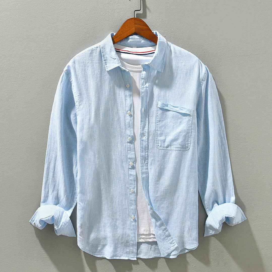 Men's Linen Shirt – Breathable Button-Front Summer Shirt