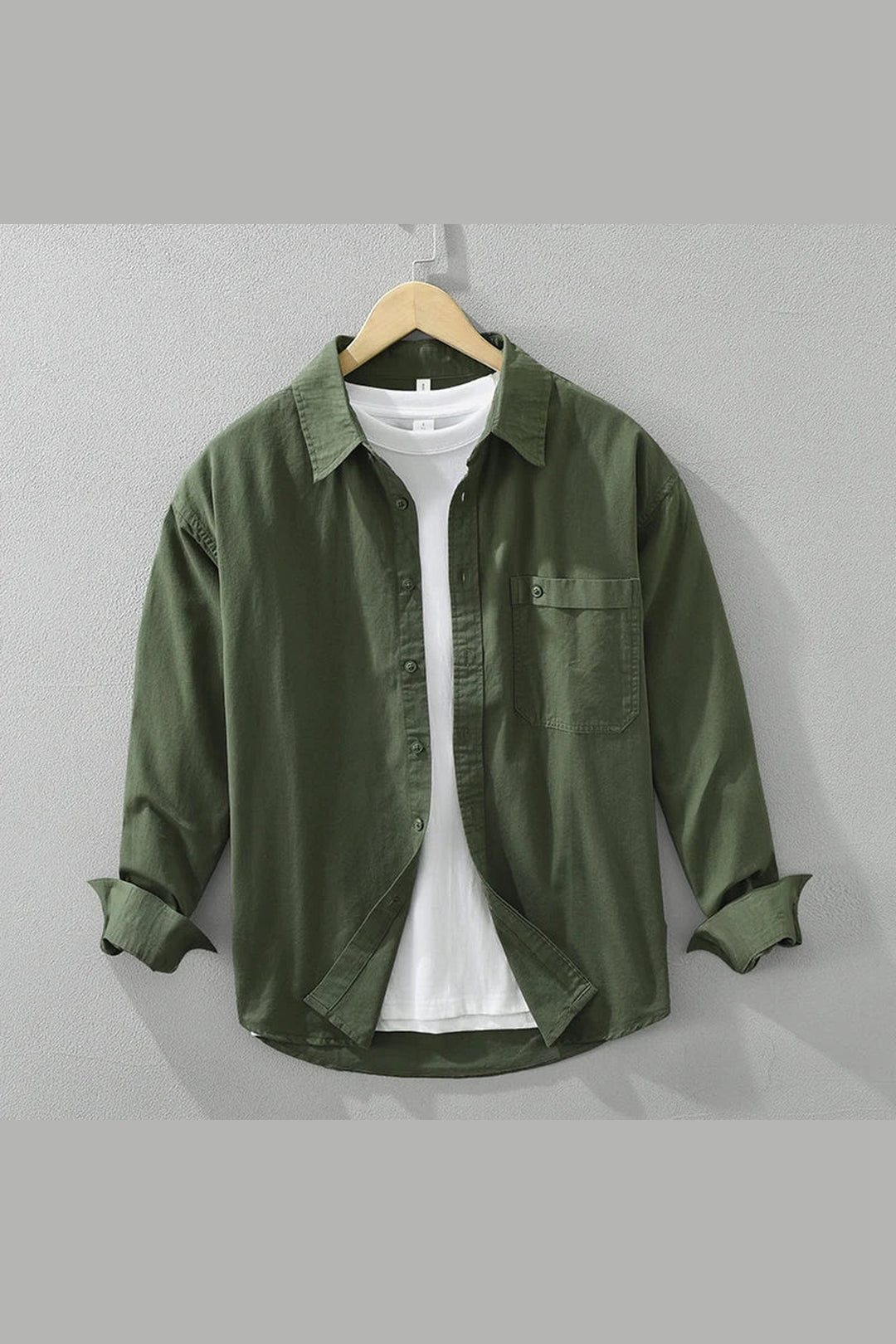 Men's Cotton Long Sleeve Shirt – Breathable Everyday Layer