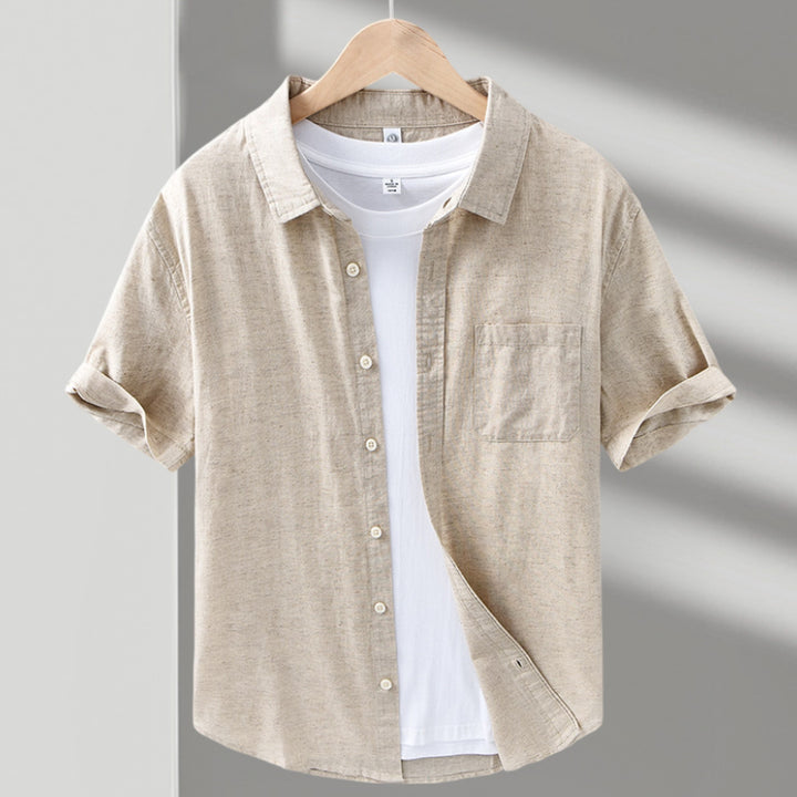 Men's Cotton-Linen Shirt – Relaxed Fit Casual Summer Shirt