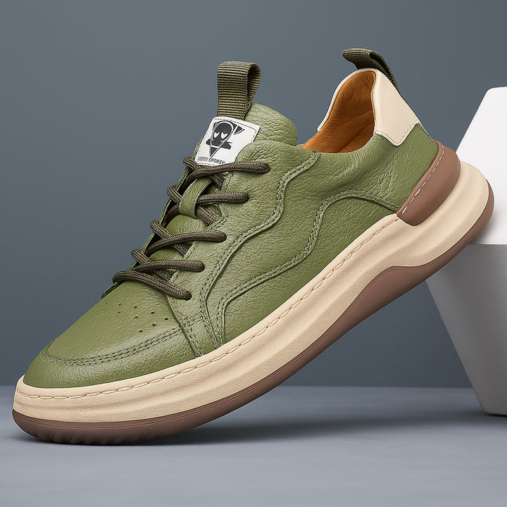 Men's Leather Low-Top Trainers – Hudson Smart Casual