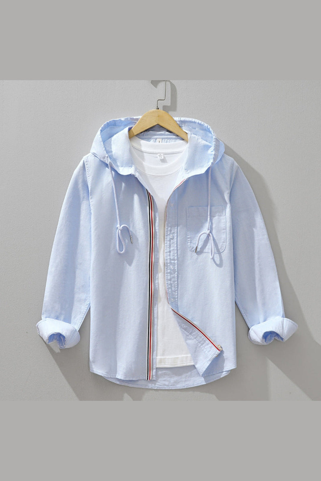 Men's Linen Blend Hooded Shirt – Massimo Lightweight Layer