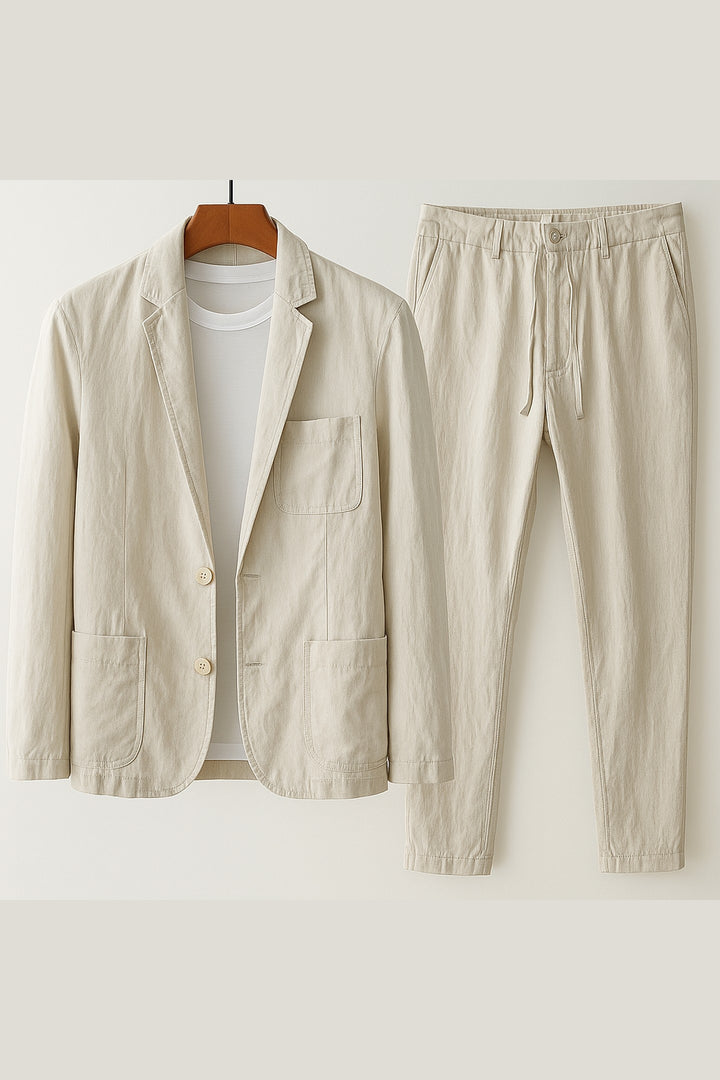 Men's Linen Blend Tailored Set – Amalfi Blazer & Trousers