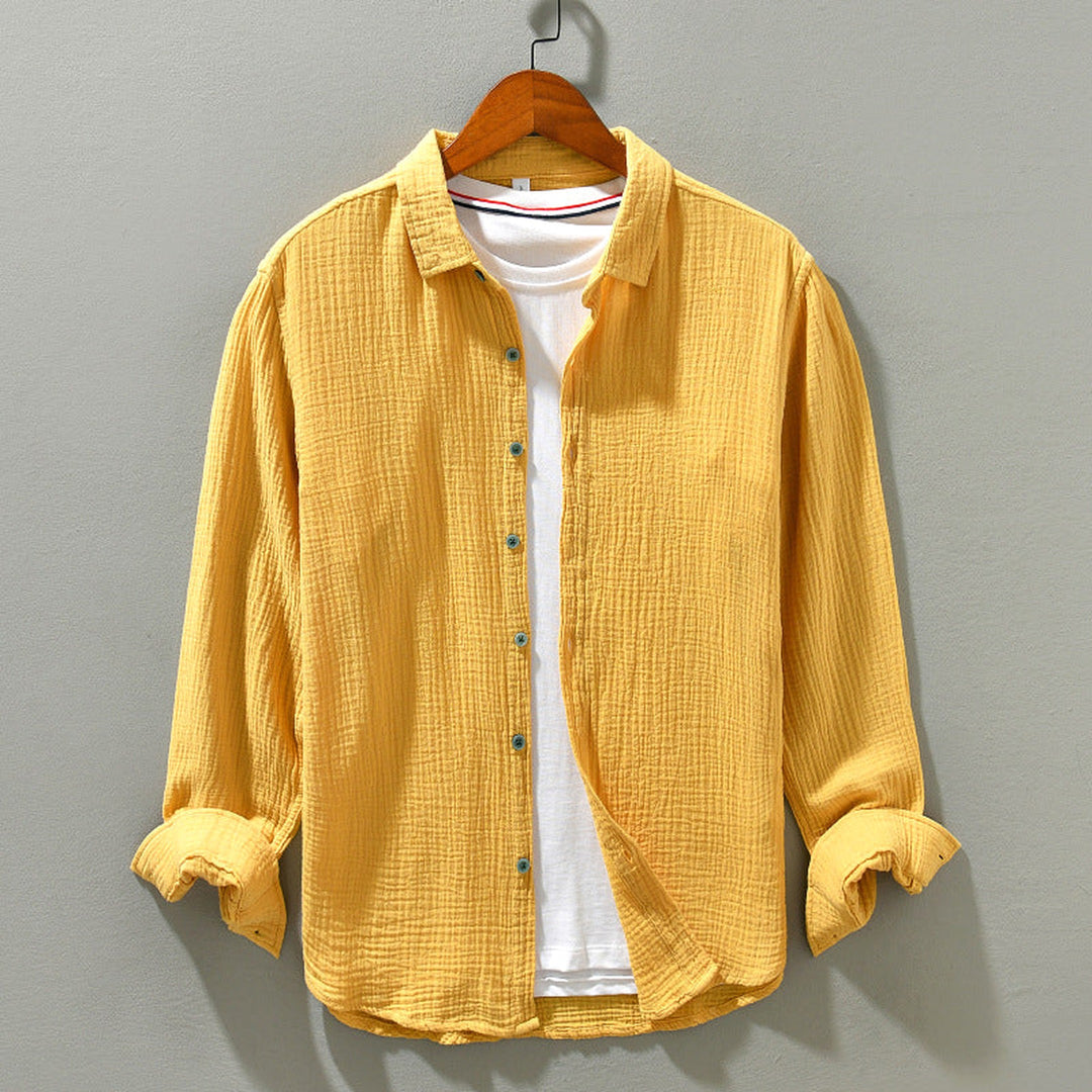 Men's Crinkle Cotton Shirt – Aegean Lightweight Casual