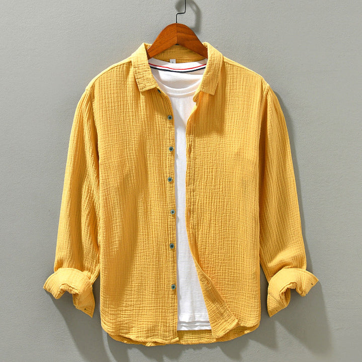 Men's Crinkle Cotton Shirt – Aegean Lightweight Casual