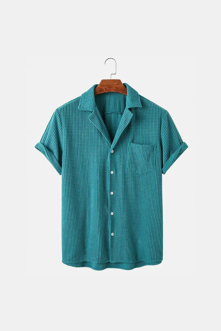 Men's Waffle-Knit Terry Shirt – Bruno Breathable Casual Summer