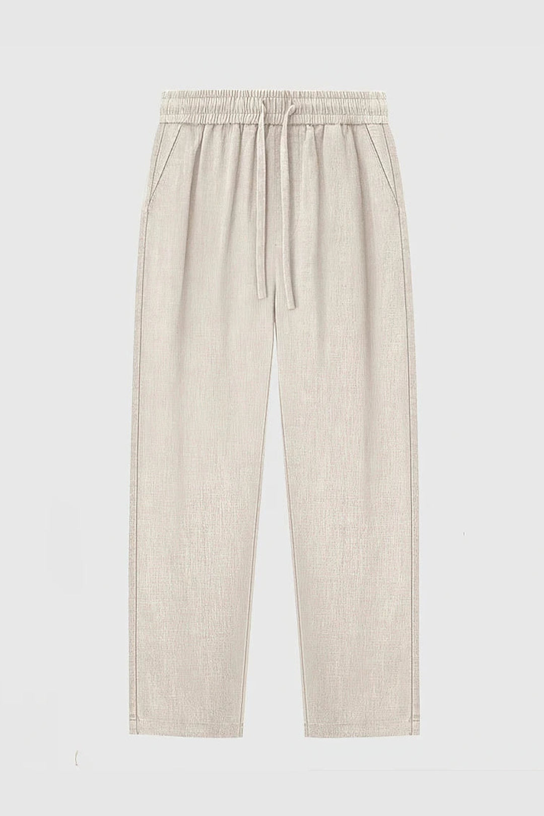 Men's Cotton-Linen Lounge Trousers – Relaxed Drawstring Comfort
