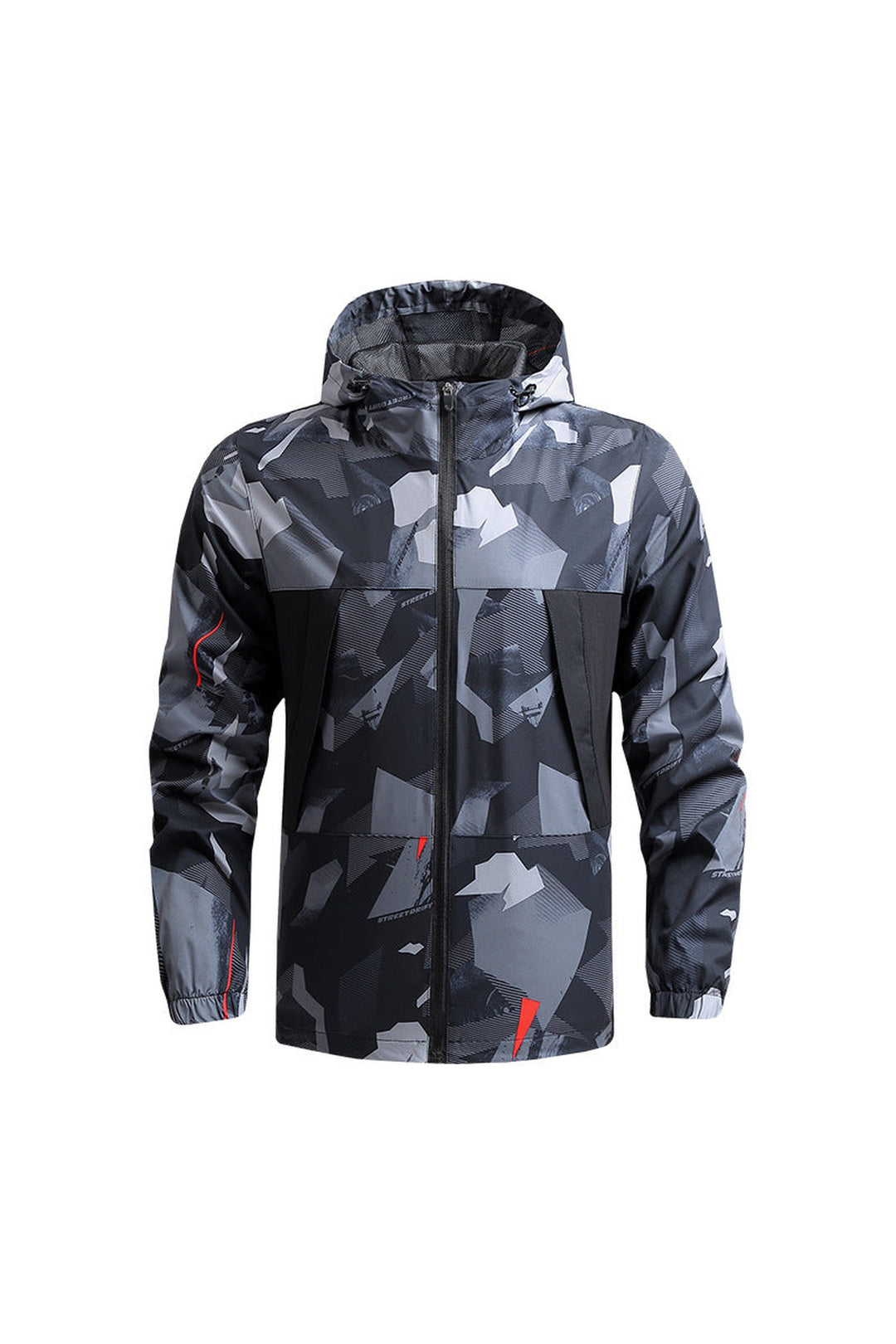 Men's Camo Shell Jacket – Water-Resistant Hooded Layer