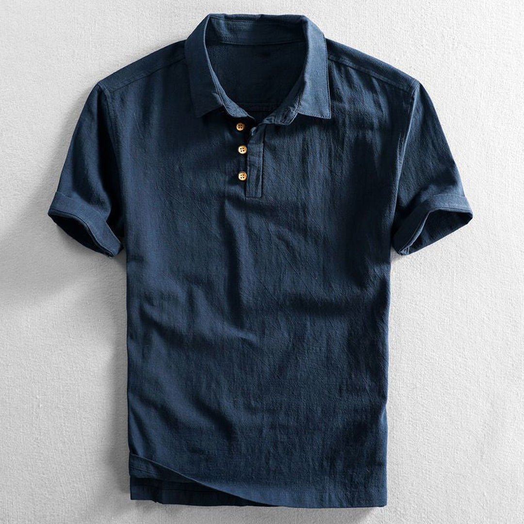 Men's Linen Cotton Polo Shirt – Massimo Cool Summer Comfort