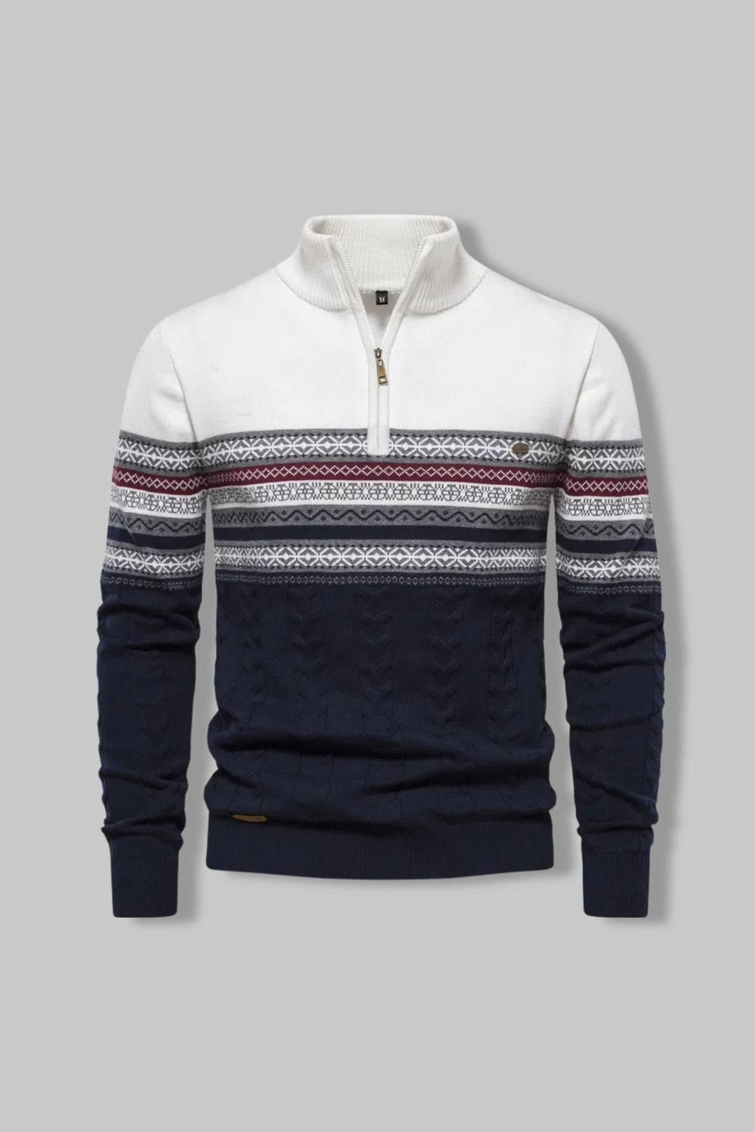 Men's Everest Cable Knit Quarter Zip Jumper – Alpine Warmth