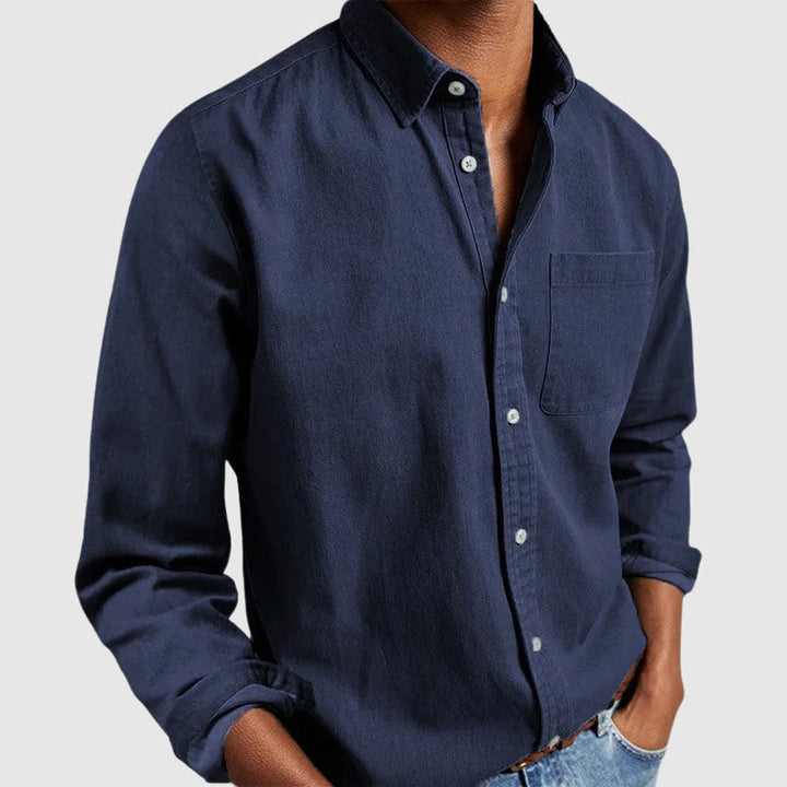 Men's Essential Cotton Shirt – Classic Collar Everyday Wear