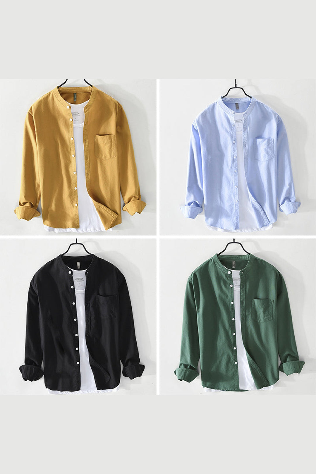 Men's Florence Cotton Shirt – Long Sleeve Button-Up Classic