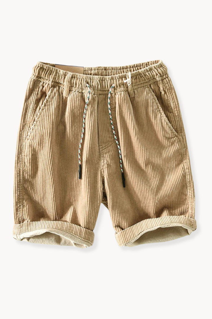 Men's Corduroy Shorts – Soft-Wash Drawstring Summer Shorts