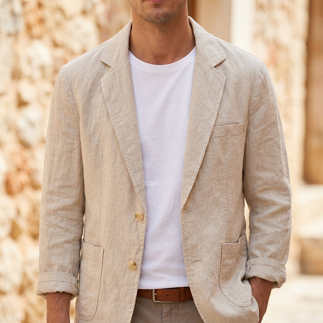 Men's Linen Blazer – Tailored Lightweight Summer Sport Coat