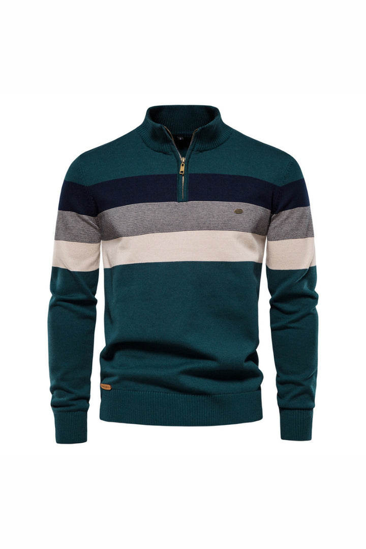 Men's Cotton-Cashmere Jumper – Slim Fit Argyle Knit Sweater
