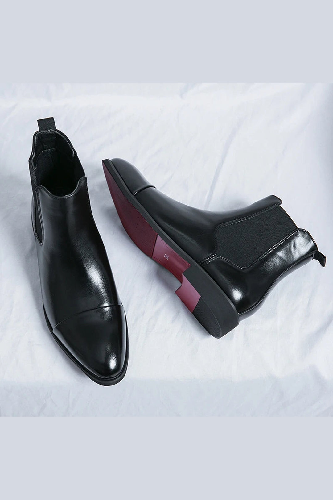 Men's Vegan Leather Slip-On Boots – Air-Cooled Comfort Sole
