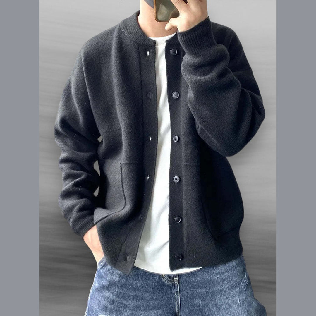 Men's Cotton Blend Cardigan – Lightweight Smart Casual Knit