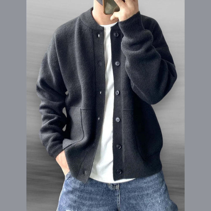 Men's Cotton Blend Cardigan – Lightweight Smart Casual Knit