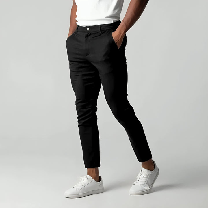 Men's Slim Fit Stretch Chinos – Smart Casual Tapered Trousers