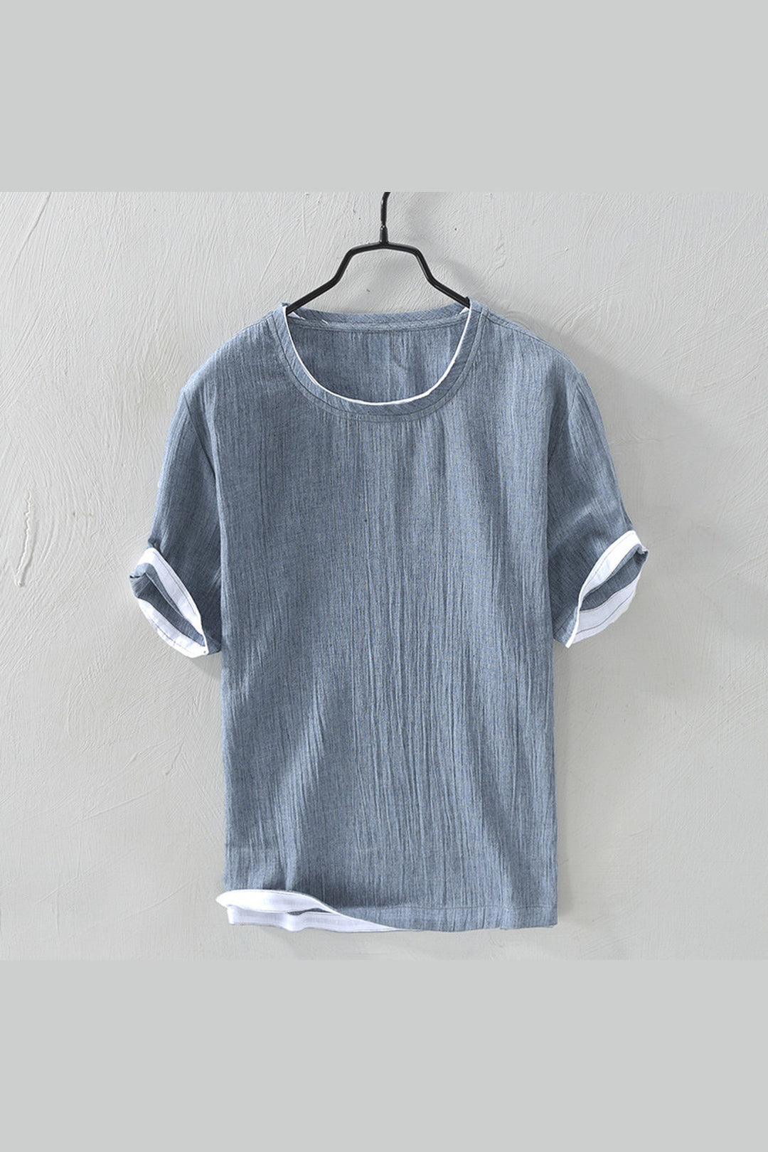Men's Cotton Linen Shirt – Lightweight Breathable Button-Down