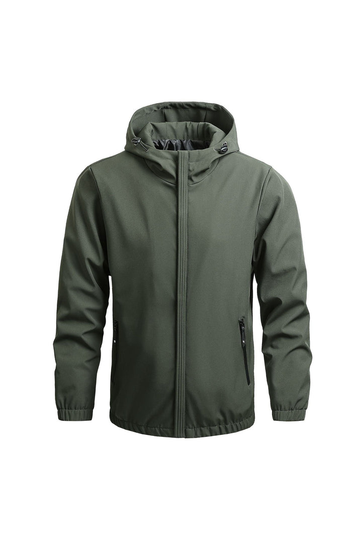 Men's Windproof Waterproof Shell Jacket – Lightweight Rain Layer