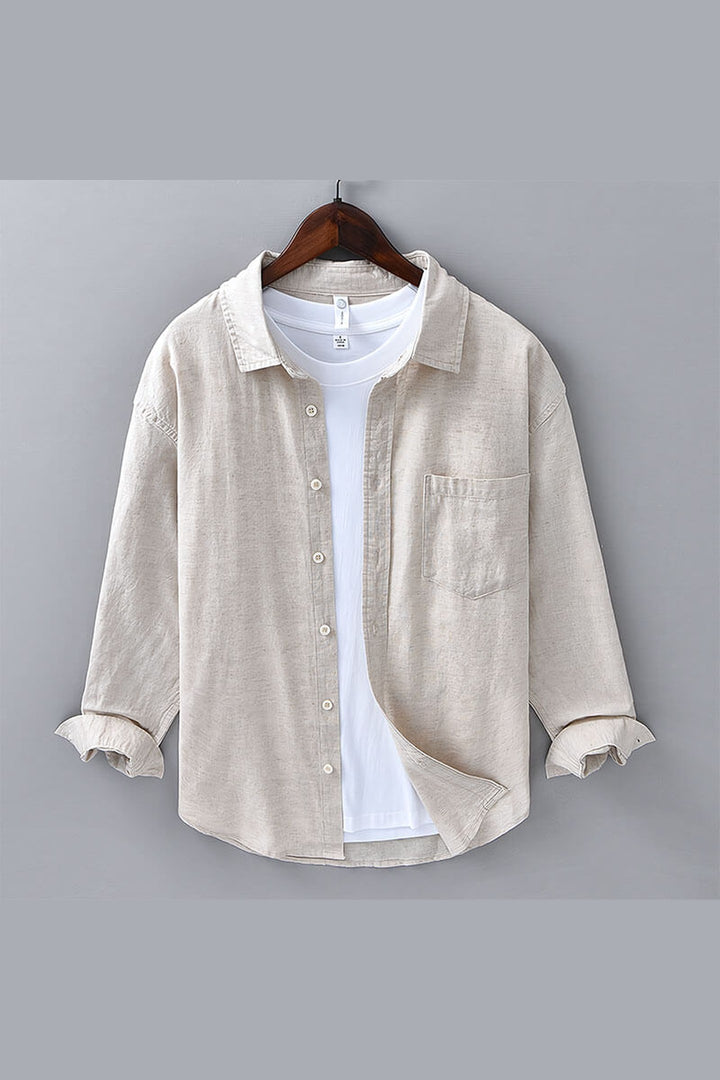 Men's Breathable Coastal Shirt – Tailored Fit Smart-Casual Summer