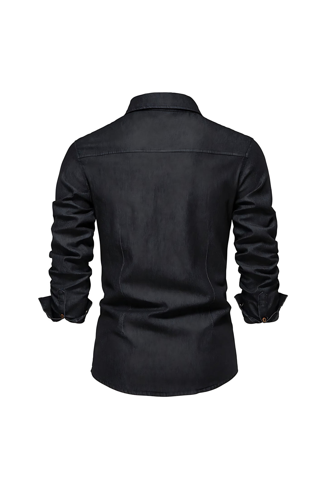 Men's Cotton Denim Shirt – Slim Fit Smart-Casual Button-Down – view 2