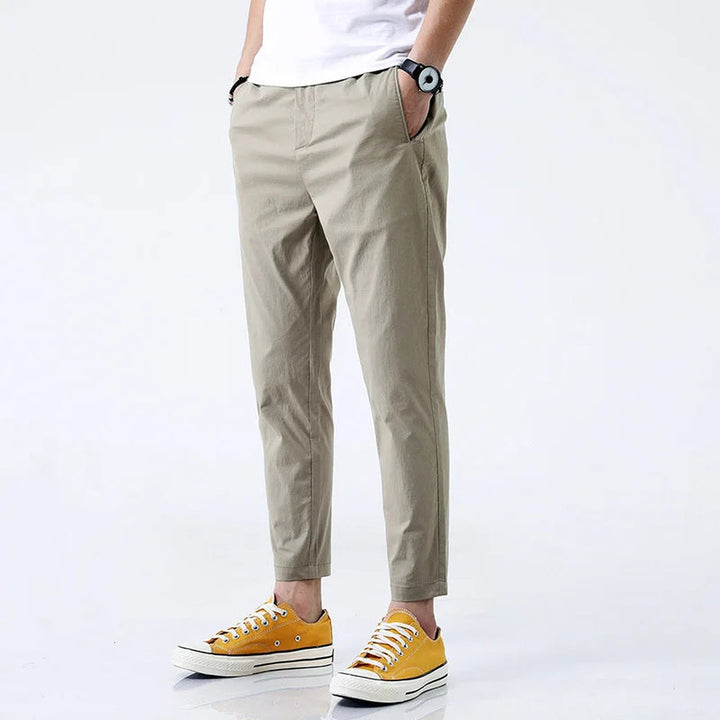 Men's Cotton Chinos – Marseille Straight Fit Ankle-Length Trousers