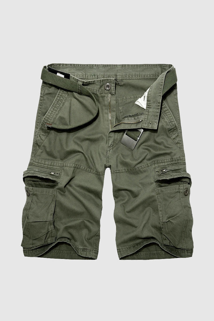 Men's Cotton Cargo Shorts – Explorer Zip-Pocket Summer Shorts