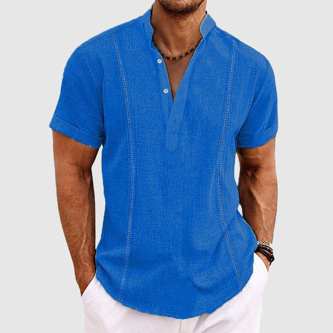 Men's Linen Blend Shirt – Harbour Short Sleeve Summer Shirt