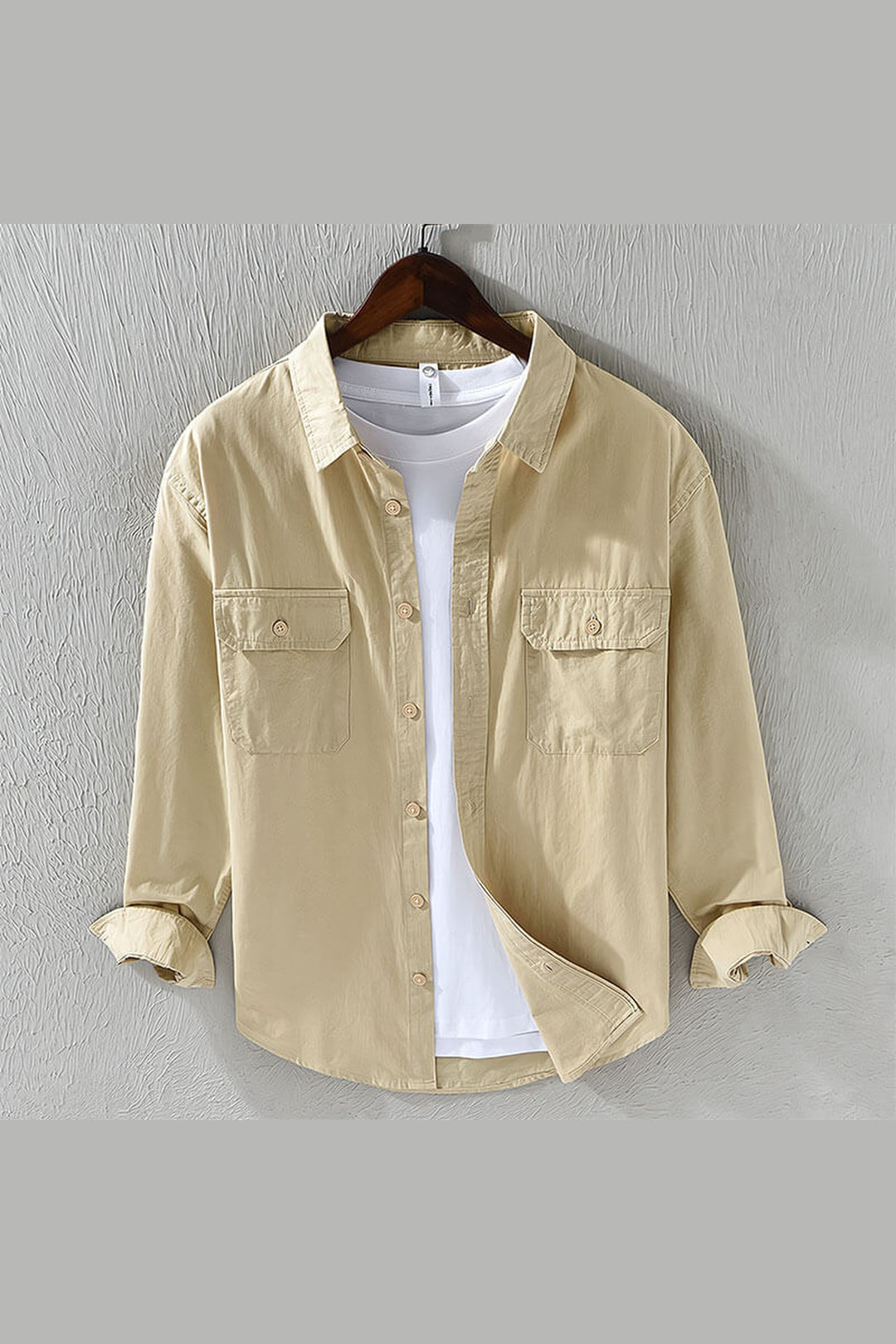 Men's Cotton Button-Down Shirt – Lisbon Relaxed Everyday Layer