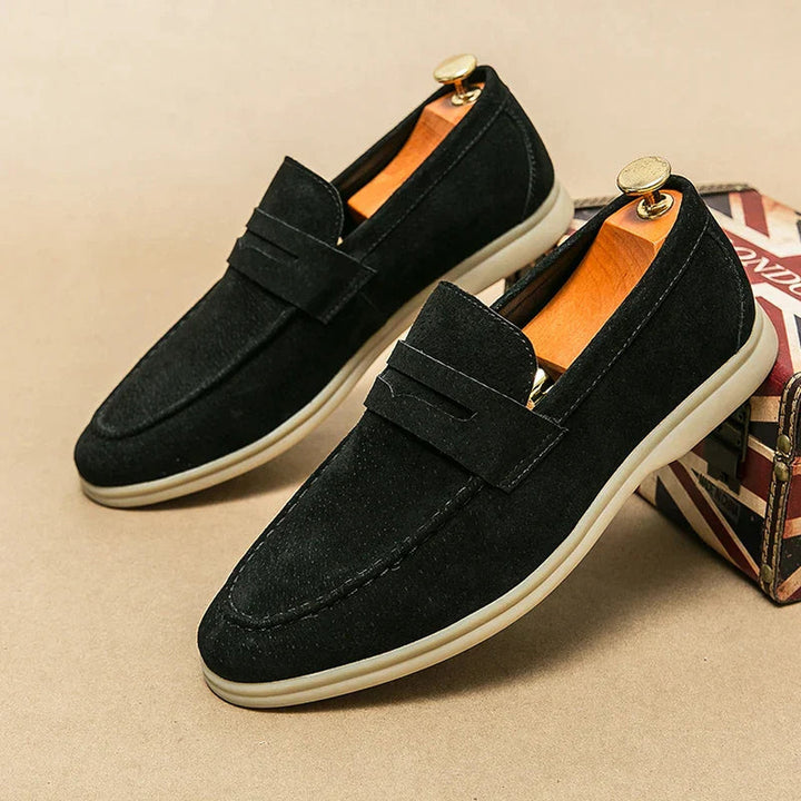 Men's Suede Slip-On Loafers – Milan Smart Casual Shoes