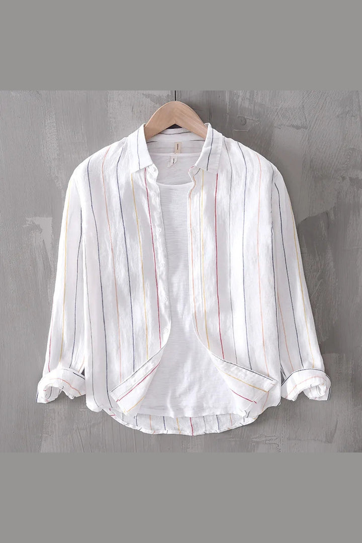 Men's Linen Button-Down Shirt – Breathable Summer Tailoring