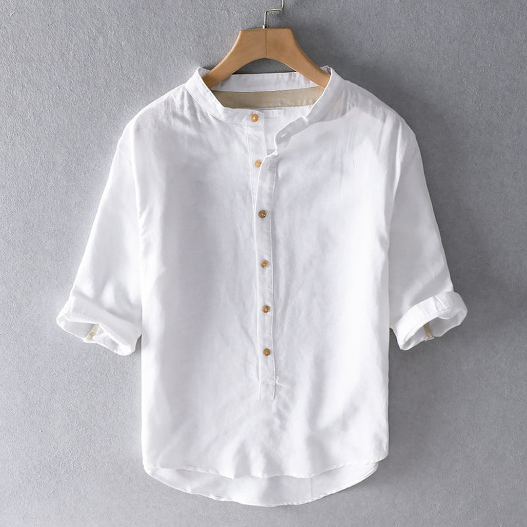Men's Firenze Linen Blend Shirt – Tailored Smart-Casual Fit
