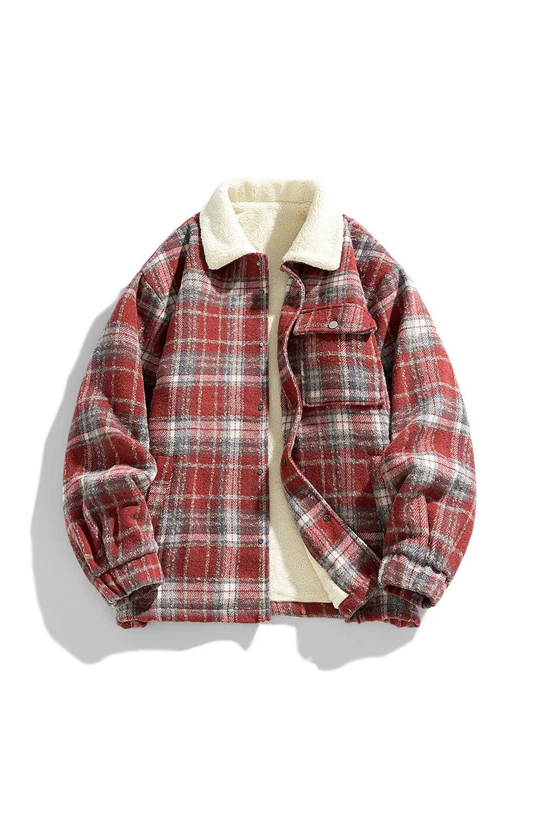 Men's Hikari Flannel Jacket – Fleece-Lined Check Layer