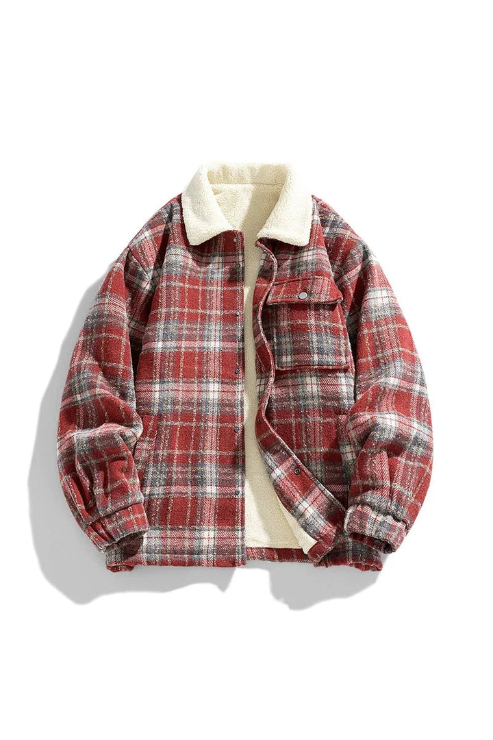 Men's Hikari Flannel Jacket – Fleece-Lined Check Layer